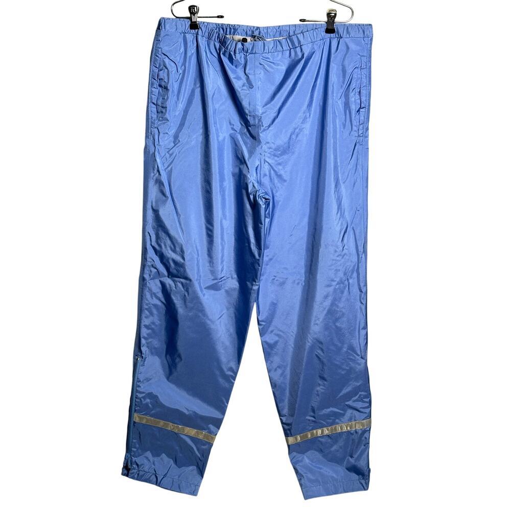 LL Bean Men's Size Large Vintage Gore-tex Nylon Pants Zip Ankle Reflective Rain‎